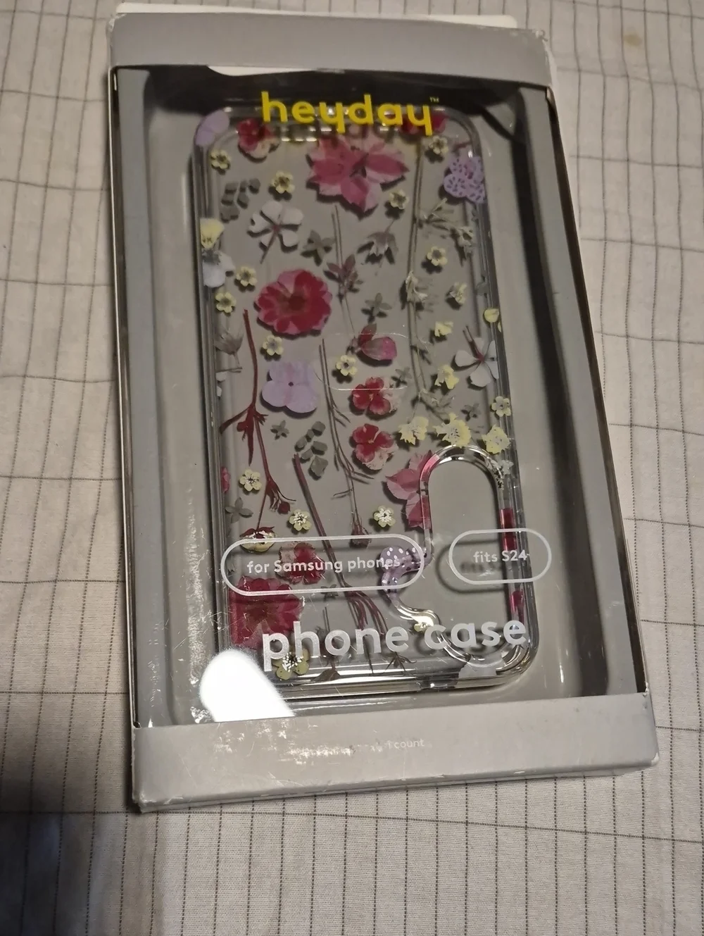 heyday Clear Multi Floral Phone Case for Samsung S24 - Pink and Cream Flowers